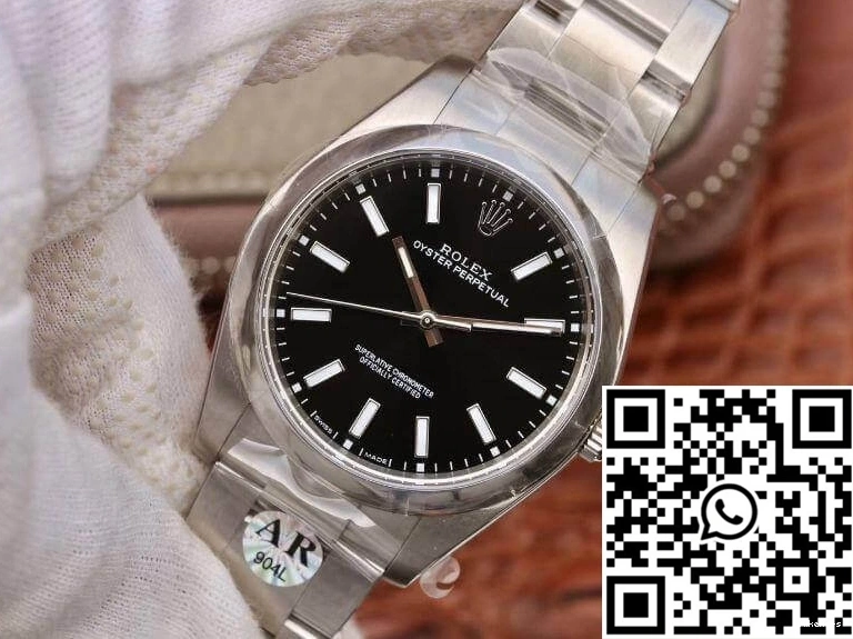 Factory Dial Black Oyster AR 114300 Perpetual Rolex 39mm 0804